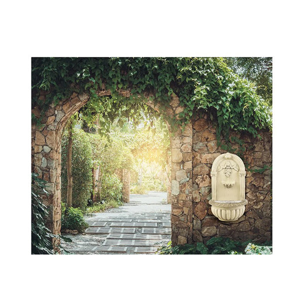 Classic Solar Water Fountain Wall Mount Or Freestanding With Lighting