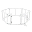 Clear Dog Playpen With Secure Locking Door With 6 Panels White