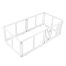 Clear Dog Playpen With Secure Locking Door With 6 Panels White