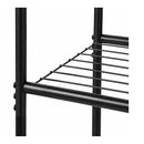 Clothes Rack Heavy Duty Garment Rack 2 Shelf Locking Wheels Black