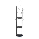 Coat Rack Clothes Stand 8 Hook Organizer Black