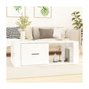 Coffee Table High Gloss White Engineered Wood