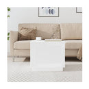 Coffee Table White 51X50X44 Cm Engineered Wood