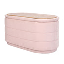 Coffee Table Storage Ottoman Chenille Fabric Blanket Box Celia