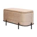 Coffee Table Storage Ottoman Velvet Blanket Box Demi