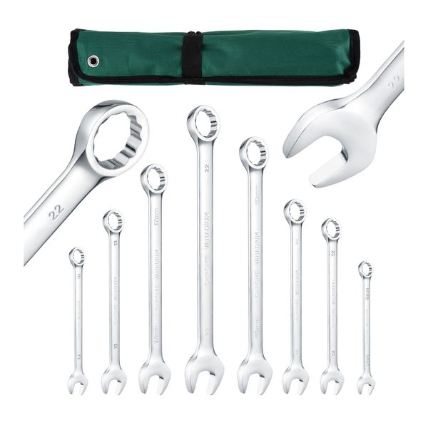 Combination Ring Open End Spanner Ratcheting Wrenches Set 8Pcs
