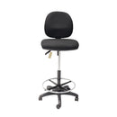 Commercial Grade Medium Back Drafting Chair Black Fabric