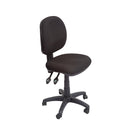 Commercial Grade Medium Back Ergonomic Operator Chair Black Fabric