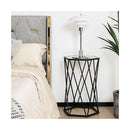 Compact Coffee Table With Tempered Glass Top For Living Room Bedroom