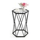 Compact Coffee Table With Tempered Glass Top For Living Room Bedroom