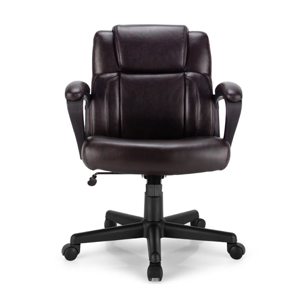 Ergonomic Swivel Computer Chair with Padded Armrests for Office