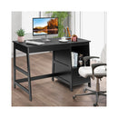 Black Computer Laptop Workstation Drawers Shelf with Spacious Room for Office