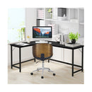 L Shaped Corner Computer Desk with CPU Stand for Home and Office Black