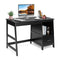 Black Computer Laptop Workstation Drawers Shelf with Spacious Room for Office