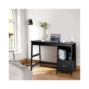 Black Computer Laptop Workstation Drawers Shelf with Spacious Room for Office