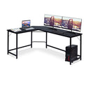 L Shaped Corner Computer Desk with CPU Stand for Home and Office Black