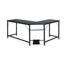 L Shaped Corner Computer Desk with CPU Stand for Home and Office Black