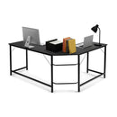L Shaped Corner Computer Desk with CPU Stand for Home and Office Black