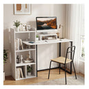 Computer Desk With Charging Station And Ergonomic Monitor Stand White