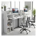 Computer Desk With Charging Station And Ergonomic Monitor Stand White