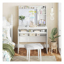 Computer Desk With Magnetic Bulletin Board And Adjustable Shelf