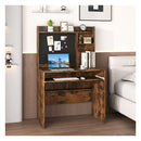 Computer Desk With Magnetic Bulletin Board And Adjustable Shelf