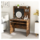 Computer Desk With Magnetic Bulletin Board And Adjustable Shelf