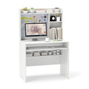 Computer Desk With Magnetic Bulletin Board And Adjustable Shelf