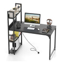 Computer Desk With Power Strip Black