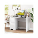 Computer Desk With Drawers With Charging Station And Cable Hole