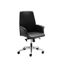 Concord Genuine Leather Medium Back Executive Chair Black