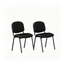Conference Chair Set Stackable Guest Chair With Padded Cushion 2 Packs