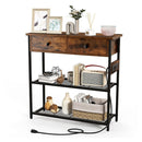 Console Table With Charging Station For Living Room Or Entry Coffee