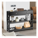 Console Table With Drawer And 2 Shelves For Living Room Entryway