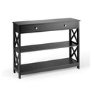 Console Table With Drawer And 2 Shelves For Living Room Entryway