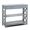 Console Table With Drawer And 2 Shelves For Living Room Entryway