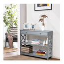 Console Table With Drawer And 2 Shelves For Living Room Entryway