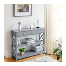 Console Table With Drawer And 2 Shelves For Living Room Entryway