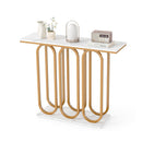 Console Table With Faux Marble Top And Anti Tipping Kits