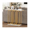 Console Table With Faux Marble Top And Anti Tipping Kits