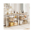 Console Table With Storage Behind Sofa Couch Table With Drawer