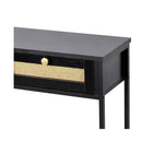 Console Table With Drawers 3 Tier Slim Hallway 80cm Entryway Black