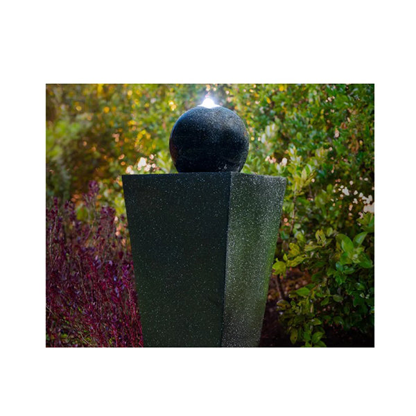 Contemporary Solar Powered Water Feature Fountain With Led Lights