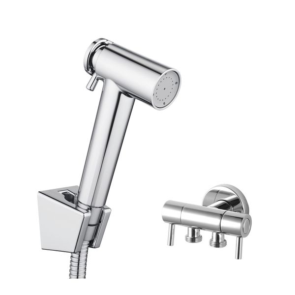 2 Functions Handheld Toilet Bidet Sprayer Dual Control Cistern Cock