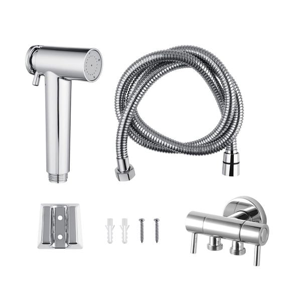 2 Functions Handheld Toilet Bidet Sprayer Dual Control Cistern Cock