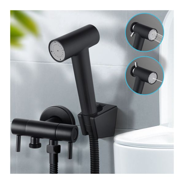 2 Functions Handheld Toilet Bidet Sprayer Dual Control Cistern Cock