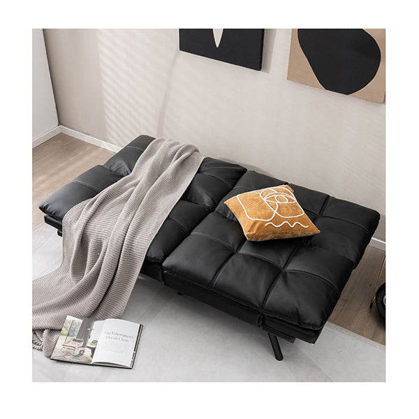 Convertible Memory Foam Futon Couch Bed With Adjustable Backrest