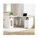 Corner Computer Desk Office Study Desks Table L Shape Drawers Tables