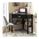 Corner Computer Desk With Drawer And Shelves For Office