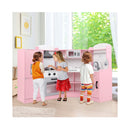 Corner Play Kitchen With Range Hood For Kids 3 Plus Years Old Pink
